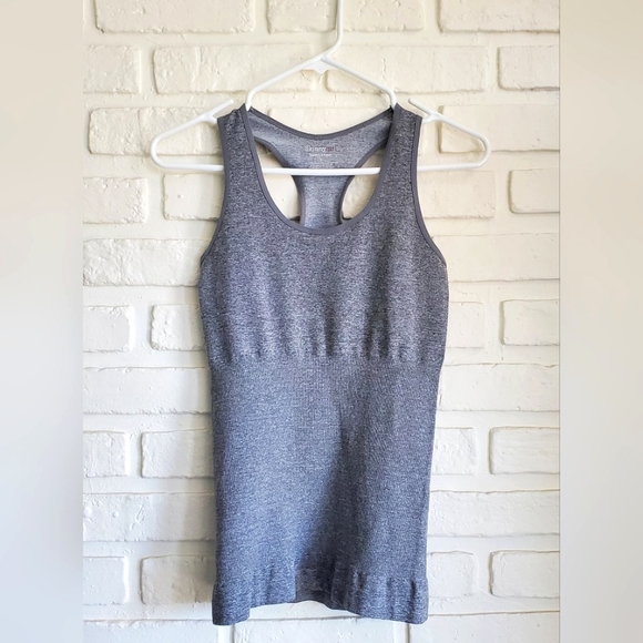 Skinnygirl Shapewear Racerback Tank Top Smothers & Shapers GRAY Size L - Picture 1 of 6